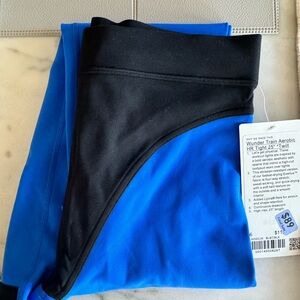 Lululemon Athletica Black and Blue Leggings